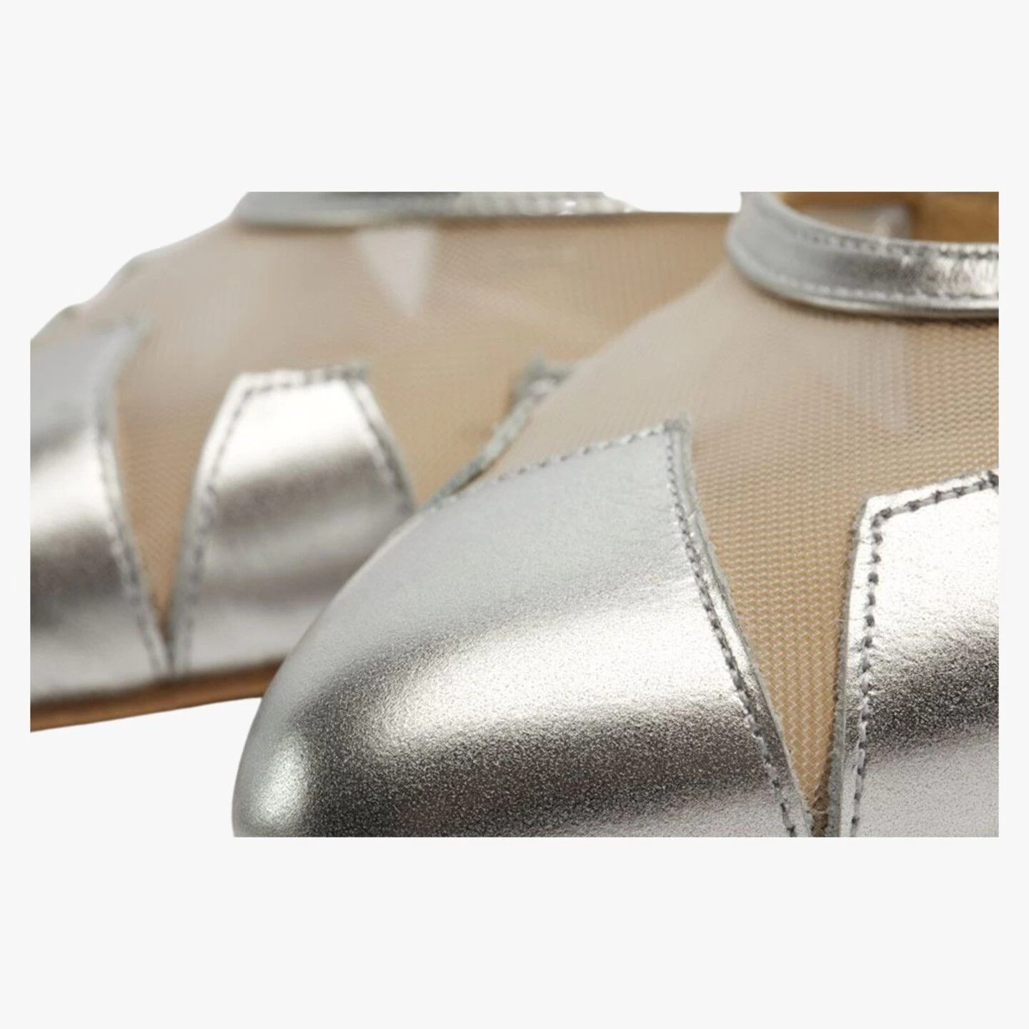 Style 1040 - Silver Leather/Mesh - Image 4