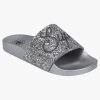 Style 7788 Silver Glitter Slides