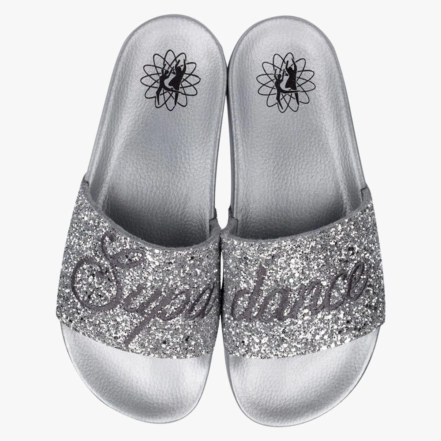 Style 7788 Silver Glitter Slides - Image 3
