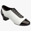 Style 8505 - Black Patent/White Leather