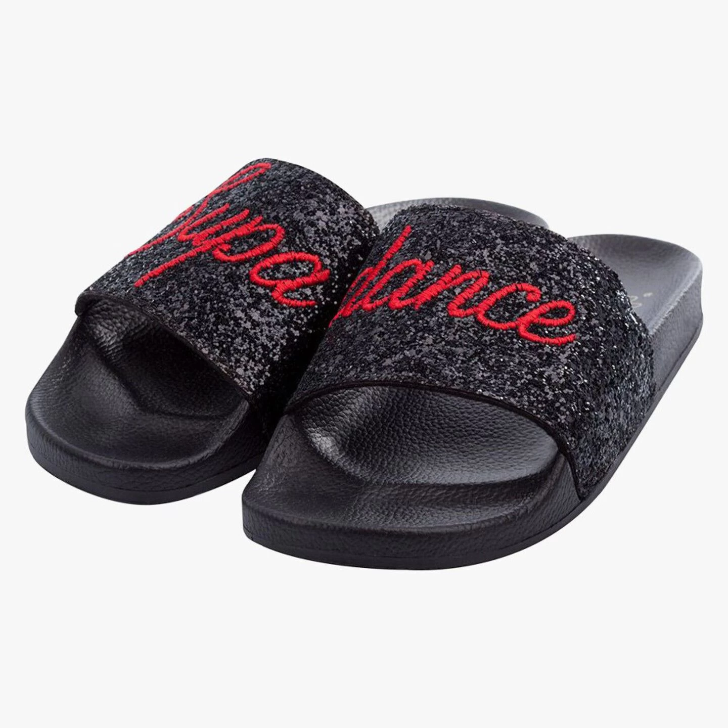 Style 7788 Black Glitter Slides - Image 3