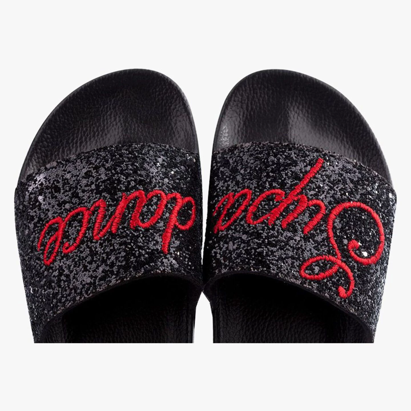 Style 7788 Black Glitter Slides - Image 5