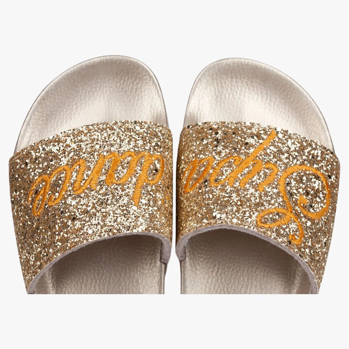 Style 7788 Gold Glitter Slides - Image 5