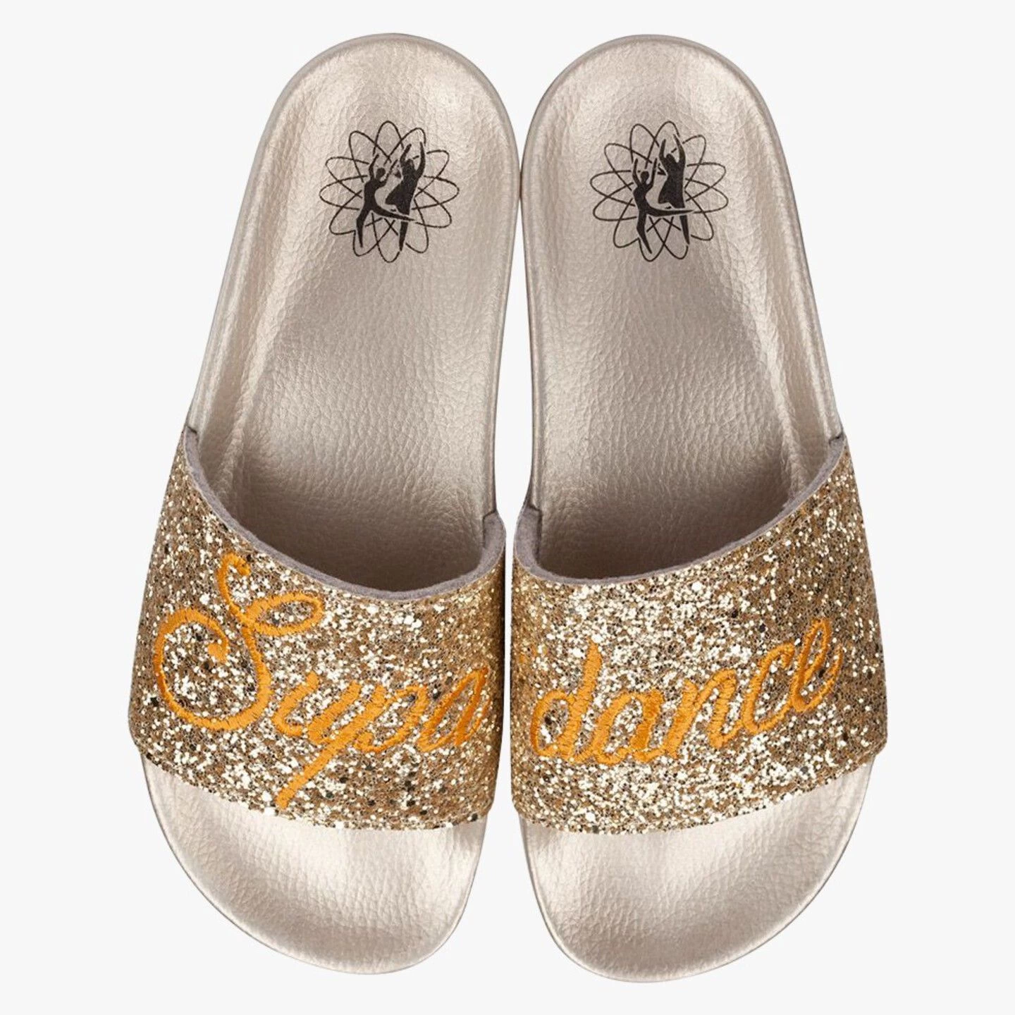 Style 7788 Gold Glitter Slides - Image 4